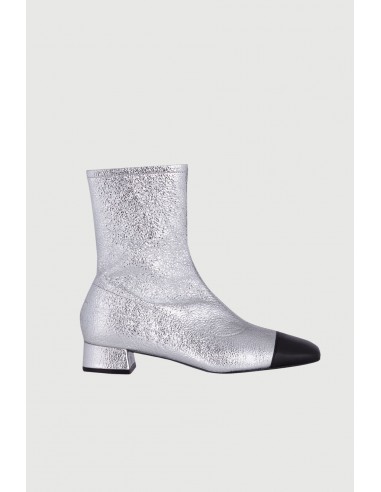 Laurie Ankle Boots in Silver Leather vous aussi creer 