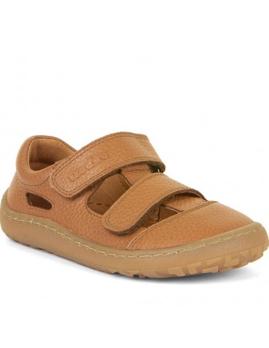 Froddo Barefoot Sandales Deux Scratchs Cognac les ctes